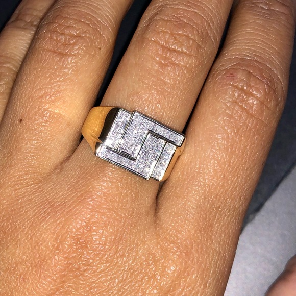 10k solid gold real si diamond ring FREE APPRAISAL not plated not CZ stunning! - Picture 4 of 10